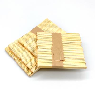 China Sustainable High Quality Disposable Bamboo Ice Cream Sticks Custom Logo for sale