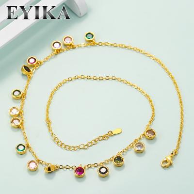 China Newest Casual/Sporty Creative Hot Selling Gold Plated Copper Colored CZ Pearl Crystal Pendant Chain Necklace With Earring For Women for sale