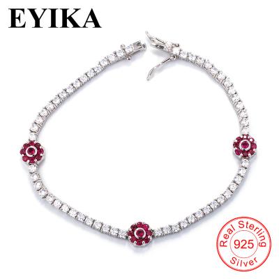 China CLASSIC Lady Charm Bracelet 925 Silver Bracelet With Color CZ Stone Bracelet One And One for sale