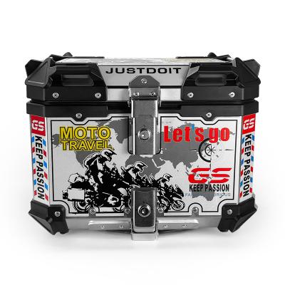 China Motocycle Waterproof Motorcycle Accessories Trunk Box Aluminum Alloy Case Motorcycle Upper Top Tail Boxes for sale