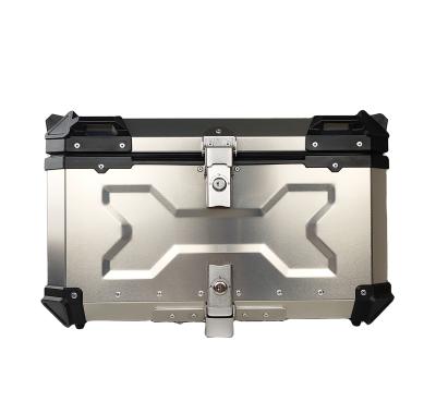 China Wholesale Custom Packing Outdoor Motorcycle Food 65L Tail Box Aluminum Alloy Case Top Delivery Box for sale