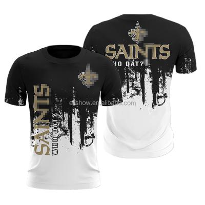 China wholesale Anti-wrinkle Fashion 3d Printed Saints Cowboys T-shirt Short Sleeve Sports Nfl Football T-shirt for sale