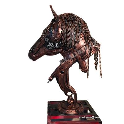 China Africa home living room decoration metal horse head technology design for sale