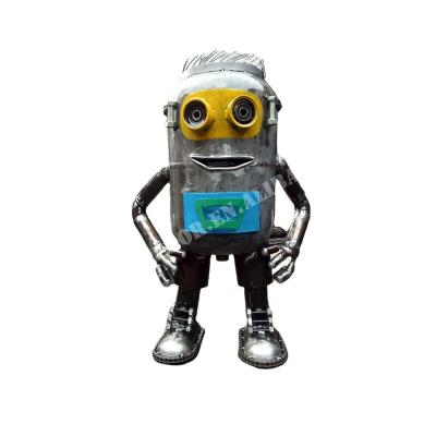 China Europe metal cartoon statue morden garden robot sculptures outdoor decoration for sale