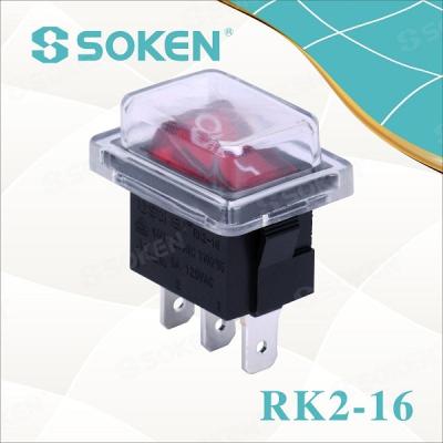 China Waterproof 12v Switch / Yacht RK2-16 Mini Rocker Switch With 10a 250vac Coverage for sale