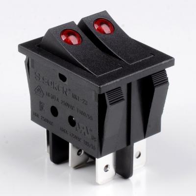 China SPST or SPDT dual keur keur switch on-off rocker switch RK1-23 for sale