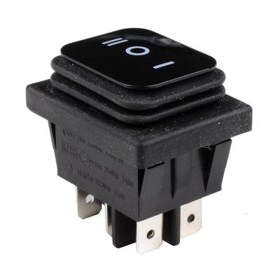 China 250VAC 16A Colorful Rocker Switch ON-OFF 6pin Double Pole Rocker Switch for sale