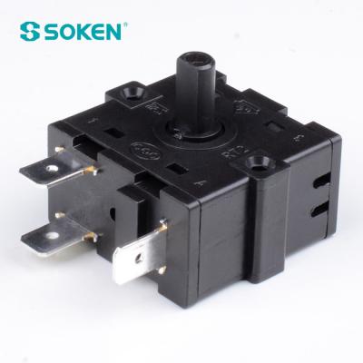 China 4 Position SOKEN Mini Garment Steam Oven 4 Position Rotary Switch 16a 250v t100 RT233-1-B for sale