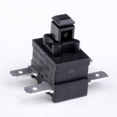 China SOKEN 2 Momentary Vacuum Cleaner Push Button Switch or Locking Post Contactor 250vac 16a PS23-16-2C 2 Rectangular Pole for sale