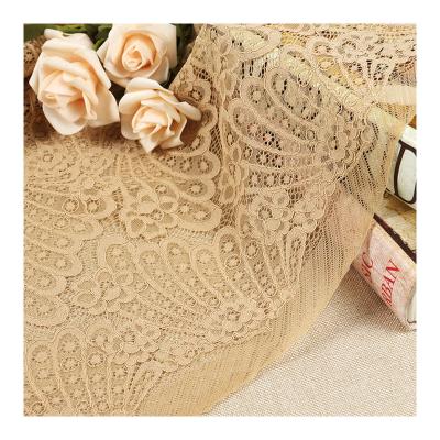 China Vintage Viable Wholesale Style Antique Brass Nylon Cotton Strand Lace Fabric For Dress for sale