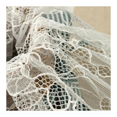 China Beautiful Different Types Of Sustainable High Quality French Cord Apparel Lace Fabric Factory for sale