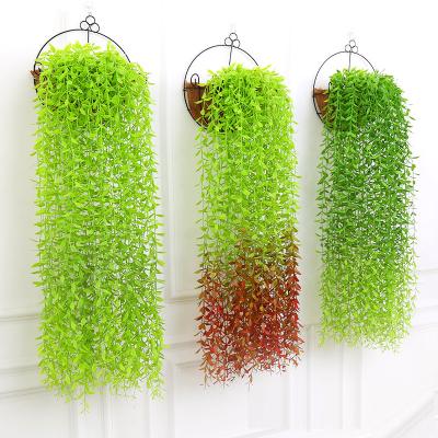 China Plastic Green Wall Hanging Artificial Fake Ivy Vine Plant Indoor and Outdoor Decoration Minimalist Artificial Hanging Plant Decoration for sale