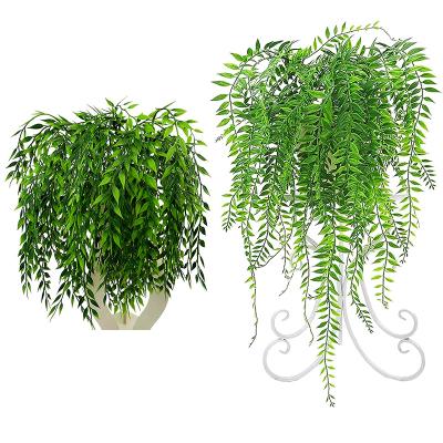 China Artificial Hanging Wall Hanging Artificial Willow Leaves Rattan Ivy Foliage Plant Seedlings Greening ShrubsOutdoor Home Indoor Decor for sale