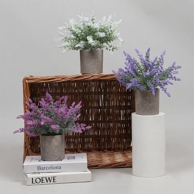 China XC-537 Environmentally Friendly Artificial Potted Plant Lavender Fake Plant Pulp Bonsai, Home Office Decoration for sale