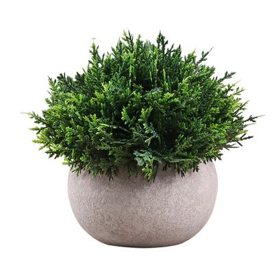 China Mini Pulp Round Bonsai Home Decor Amazon Green Grass Plants Eco-friendly Artificial Bonsai Plants Pots Artificial Potted Plants for sale