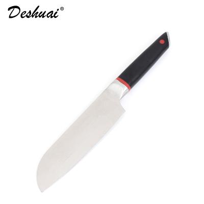 China Hot Selling German Kitchen Knife 7 Inch Damascus Pattern Stainless Steel Chef Santoku Knife for sale