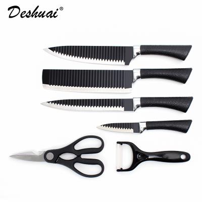 China New Arrivals Household 6 Pcs Stocked Kitchen Knife Set Professional Stainless Steel Chef Knife Kitchen Set for sale