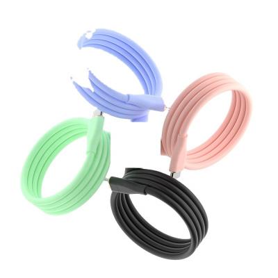 China 5A / 6A 60W 66W USB-C Silicone Wholesale Macaron Quick Charging Strip 2022 USB Attach Data Type C to Type-C 5A Cable for sale