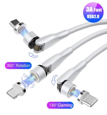 China 540Â ° Magnet WIK-HT 3A 2.0 Fast Data Use + 3 Set In 1 Car Magnet Charging Usb Ties 540 Magnetic Cable for sale