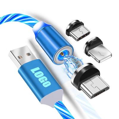 China Luminous + Luminous Magnet Wik 3in1 Charger Led Magnet USB Accessories And Parts Commonly Used In 1 Magnetic Charging Cable for sale