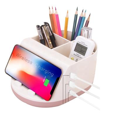 China For Type-I For Samsung For Xiaomi Wik-Team 2021 New Arrivals Instruments Cell Phone Organizer Wireless Charger Storage Desktop Box for sale