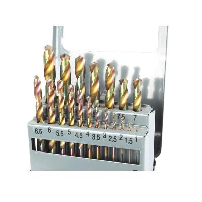 China Drilling holes rainbow 19 pcs hss drill bits with m2 material for sale