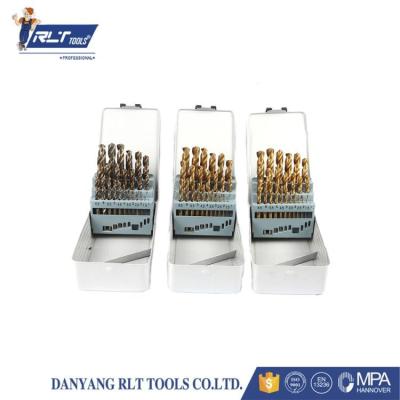 China Fully Ground Boreholes Hss Twist Drill Bits 25 Pcs Set For Drilling Steel for sale