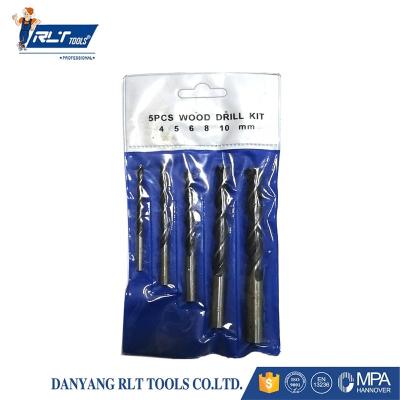 China WOODEN Set 5pcs Wood Drill Bits 4mm 5mm 6mm 8mm 10mm for sale