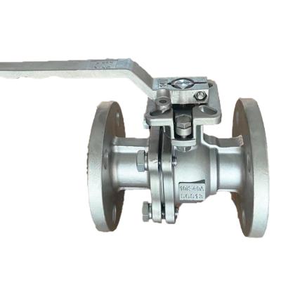 China Class150 SS316l CF8 WCB Stainless Steel Carbon Steel 2pc General Flange Ball Valves With Fixing Bracket for sale