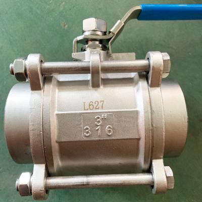 China 1-1/2 SS 304 Butt Weld Ball Valves To General Stainless Steel 1 2 Flange/Thread PC 3pc Gauge With Long Neck for sale