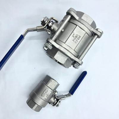 China Stainless Steel Handle Long General Price 1/2 2pc Gas Popet Floating Ball Valve SS 304 cf8m for sale