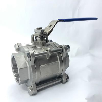 China Cf8m BSP NPT 304 3pcs SS Wenzhou Long Handle Stainless Steel dn40 3/4 1/2 Inch General Hydraulic Female Threaded Ball Valve for sale