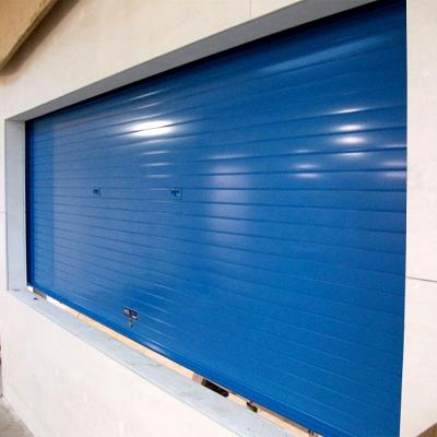 China Easily Assembled Roller Grain Automatic Wooden Aluminum Doors Remote Control Shutter Up Electric Garage Doors Cylinder Office Door 9x8 for sale