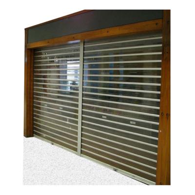 China High Security Shop Front Aluminum And Transparent Polycarbonate Roller Shutter Door For Shop Automatic Shop PC Security Commercial Rolling Door for sale