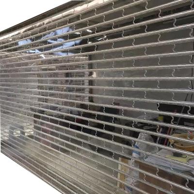 China Easily Assembled Modern Commercial Transparent Automatic Roller Shutter Door Polycarbonate Rolling Shutters Aluminum Doors for sale