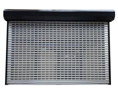 China Easily Assembled Cheap Automatic Stainless Steel Grills Roller Shutter Door Security Galvanized Steel Grill Roll Up Garage Doors for sale