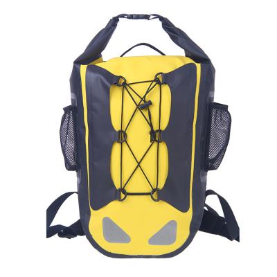 China Fashionable OEM ODM 30L Motorcycle Waterproof Backpack 100% Waterproof Roll Top Bag Backpack Dry Bag for Hiking Camping Outdoor for sale