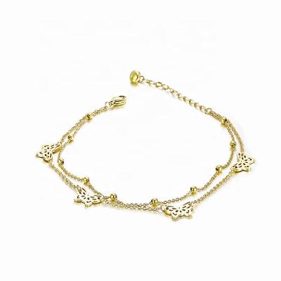 China FASHIONABLE simple generous ankle chain foot jewelry 2020 stainless steel gold plated silver plated WOMEN Rose GOLD color gift cute for sale