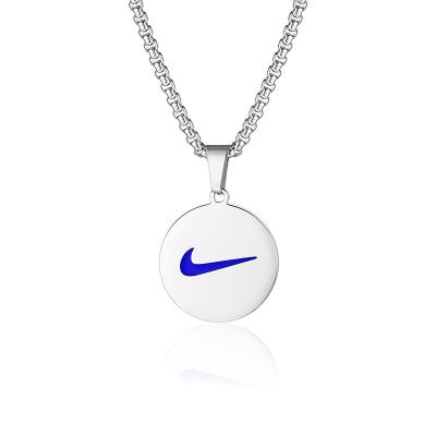 China 2020 Wholesale Trendy Simple Fashion Coin Stainless Steel White Necklace for sale