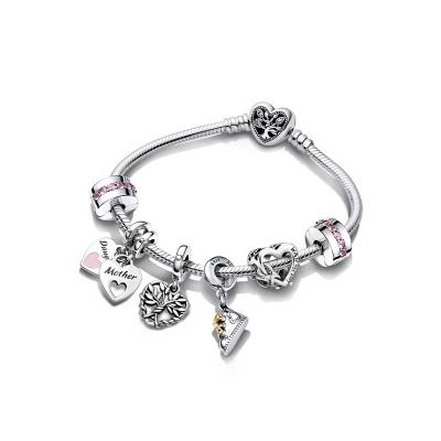 China 2021 romantic new product fashionable and romantic S925silvercharmbracelet for sale