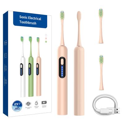 China 2021 PP Multifunctional Display Brush Teeth Electric Toothbrush Luxury Rechargeable Travel Eco-Friendly for sale