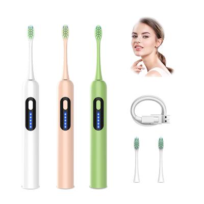 China Best Selling Smart Automatic PP Food Grade Adult Led Teeth Whitening Sonic Electric Toothbrush for sale