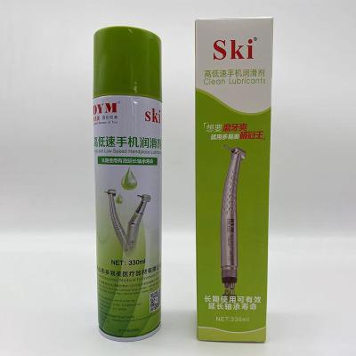 China DYM-SKI plastic dental handpiece oil spray 330ml capacity super cleaning handpiece oil spray for sale