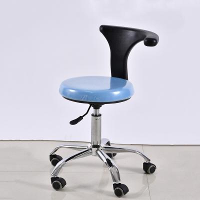 China Metal With Stainless Steel Base Connect Sliding Wheel Doctor Stool Chairs T-Back Doctor Chair for sale