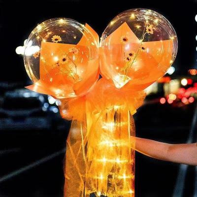 China All Occasions/Cartoon /Promotional Toy Cheap Advertising/Gift 18/22 Inch LED String Round Bobo Balloon For Wedding Party for sale