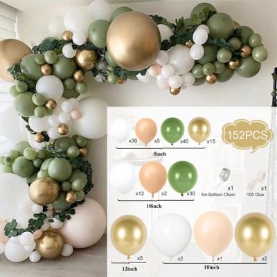 China Festival Vintage Green Balloon Toys/Gift/Decorations/Chain Wedding Arch Garland Birthday Decoration Balloon Set for sale