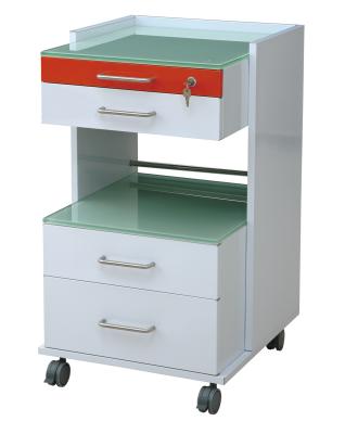 China Mobile Metal Dental Assistant Cabinet with 4 Drawer Inserts for sale