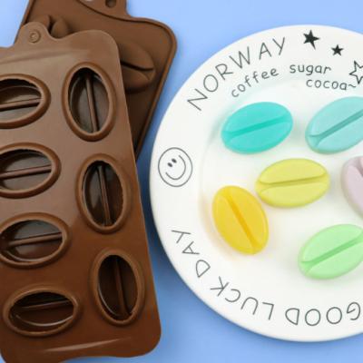 China DIY viable hope coffee bean shape silicon resin mold,silicon chocolate molds,silicone ice cube tray for sale