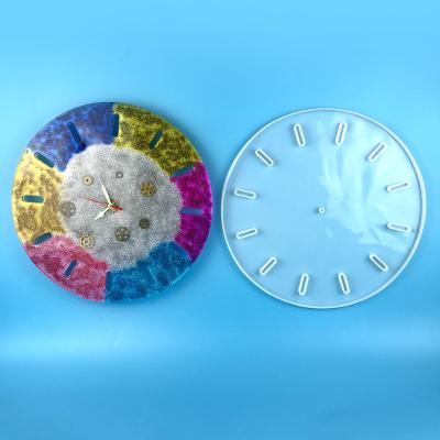 China Viable 5636 Clock Silicone Mold Epoxy Resin Jewelry Mold Making Craft DIY Silicone Molds And Bell Core for sale