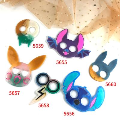 China Rabbit Viable Self-Defense Point 5655-5660 Safety Silicone Mold DIY Resin Master Chain Craft Supplies Resin Tool Accessories for sale